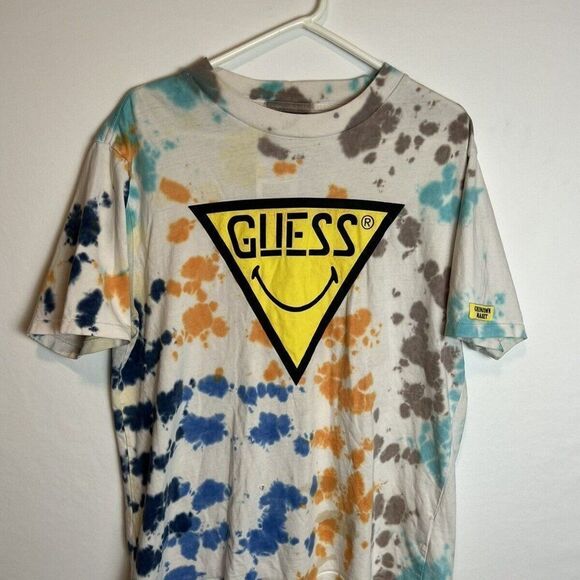 Chinatown Market Guess Originals Smiley  Tie Dye Shirt Men’s Size Small - Picture 1 of 5